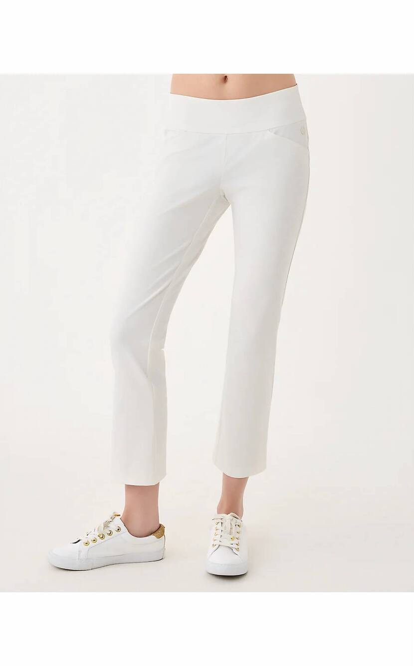 NEW LILLY PULITZER upf 50+ luxletic corso pants in resort white